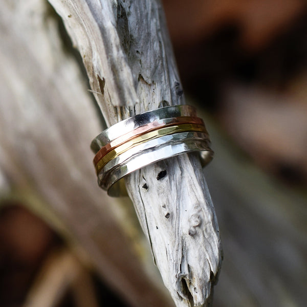 Mixed Metal Spinner Ring