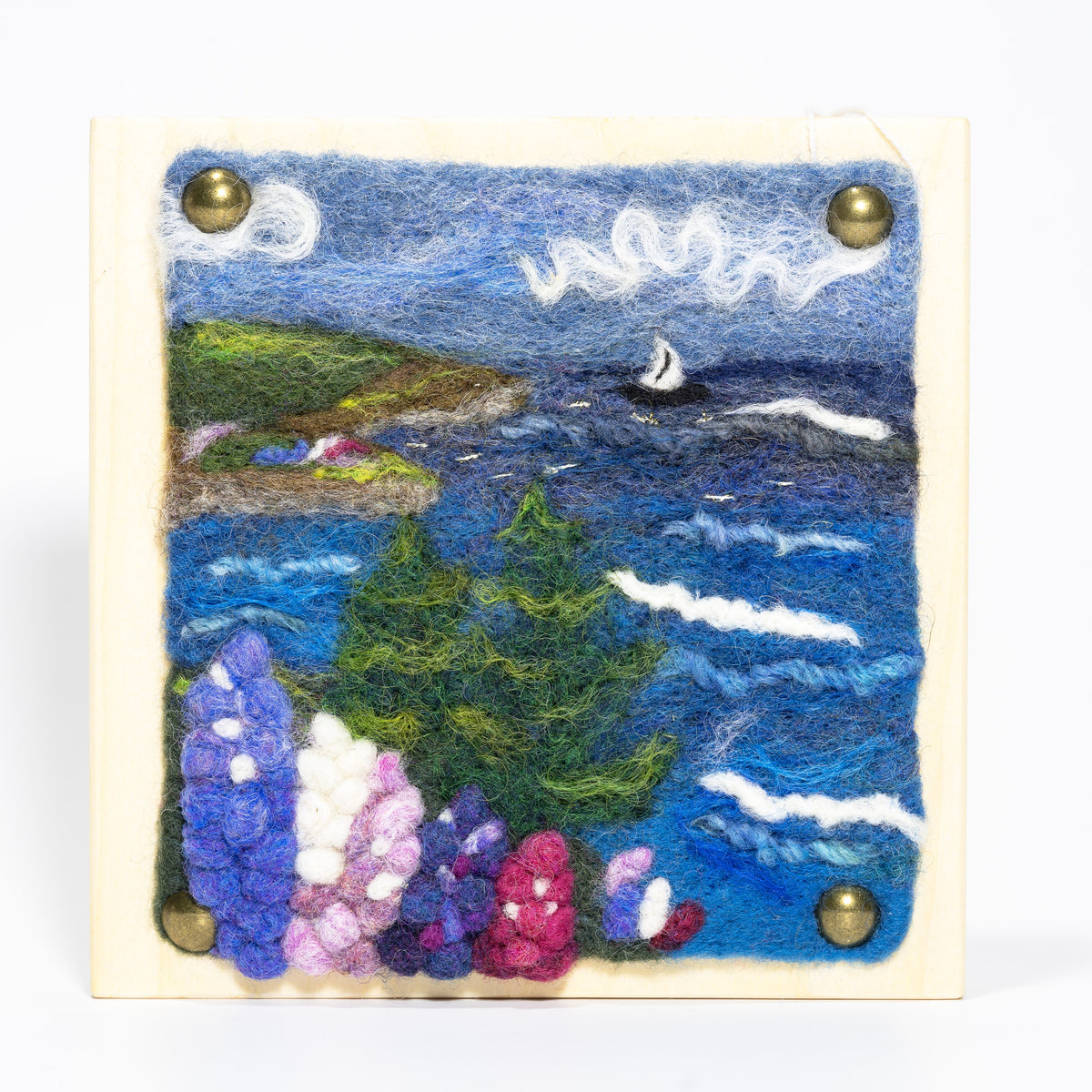 Small Lupine Wool Art Archipelago The Island Institute Store